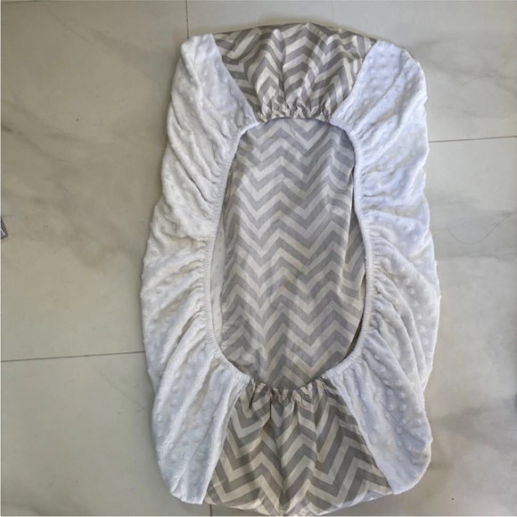 Lot of 2 Changing Pad Covers - Navy , grey/white stripes - Picture 8 of 8